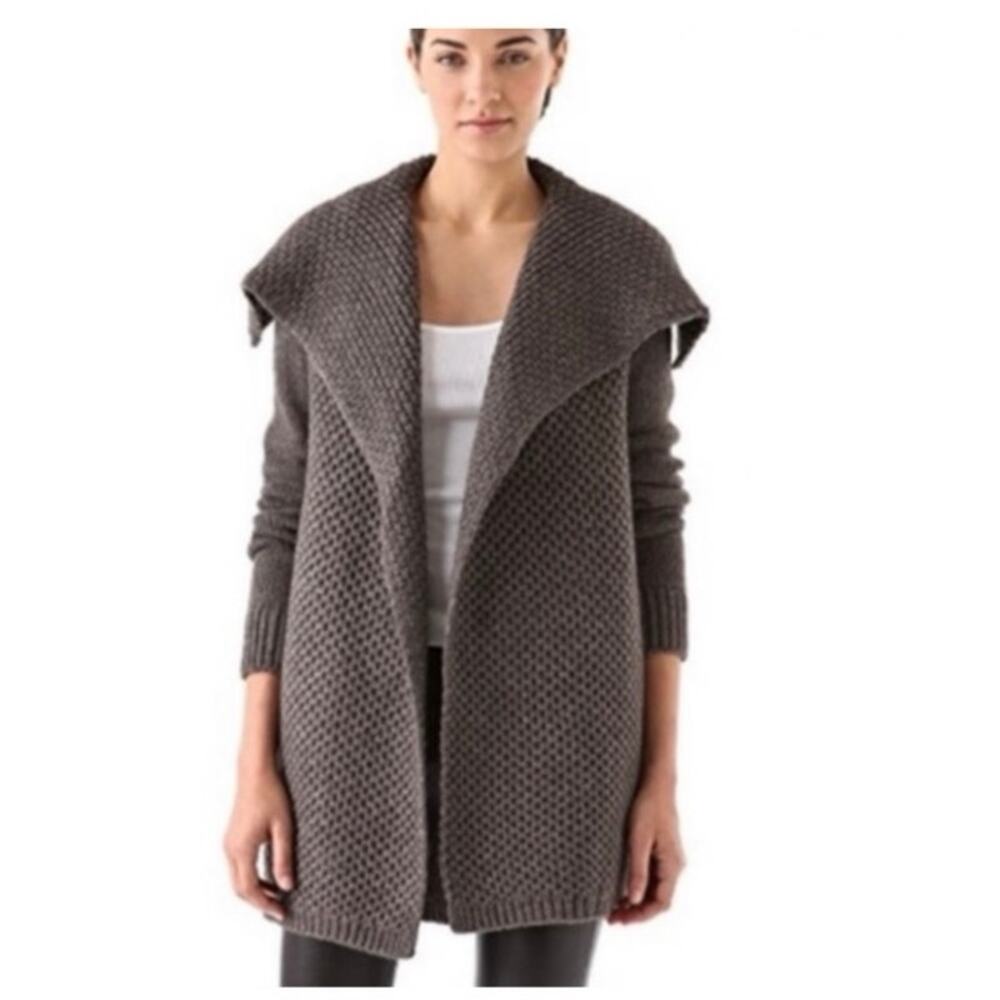 Vince Waffle Brown Yak Wool Cardigan size Medium